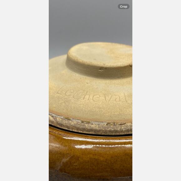 Le Cheval Vintage lidded pottery 7inch Stoneware Dish - Picture 5 of 8
